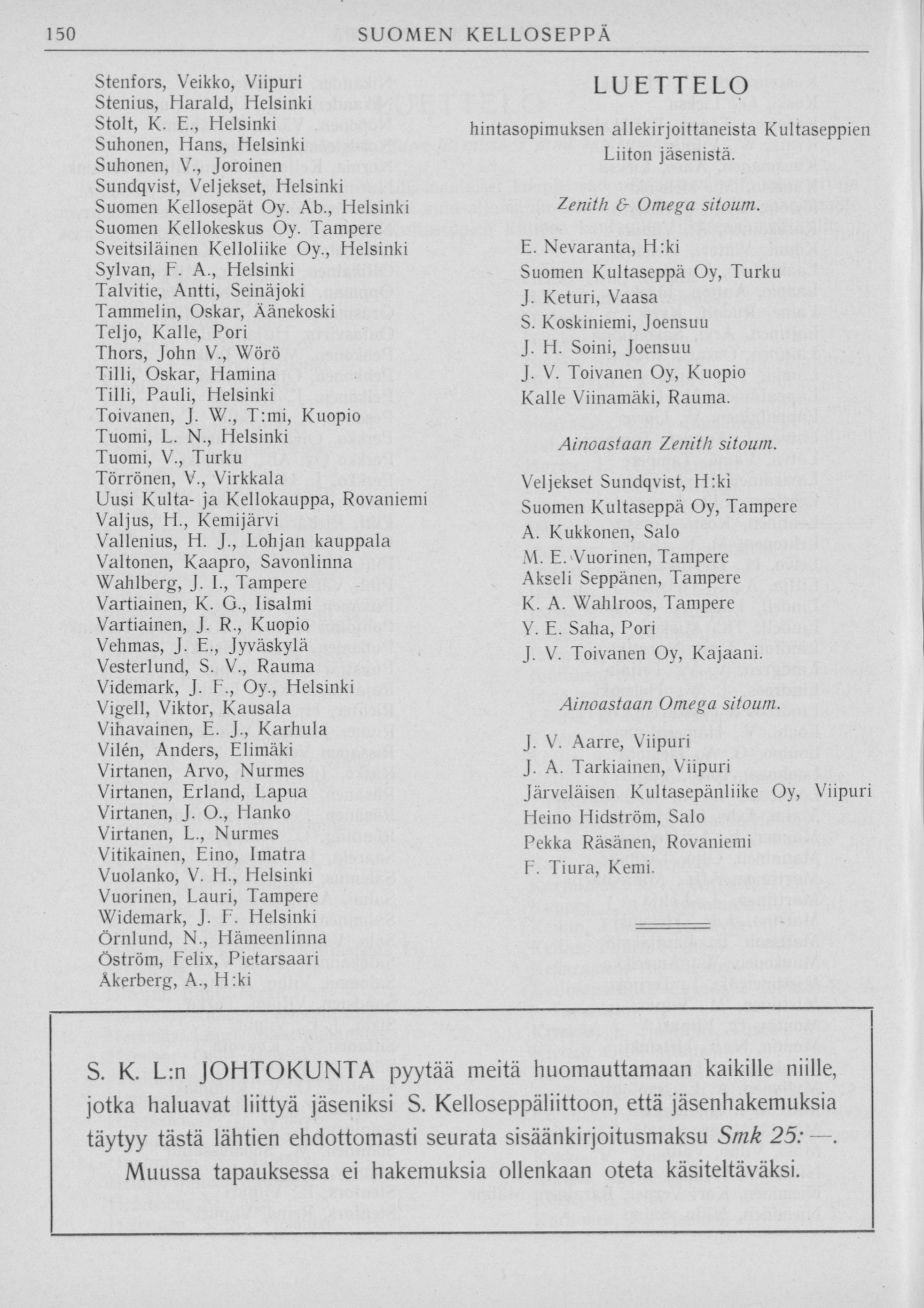 01 06 1927 Suomen Kelloseppa Suomen Kelloseppain Liiton nenkannattaja No 4 Digitaaliset Aineistot Kansalliskirjasto