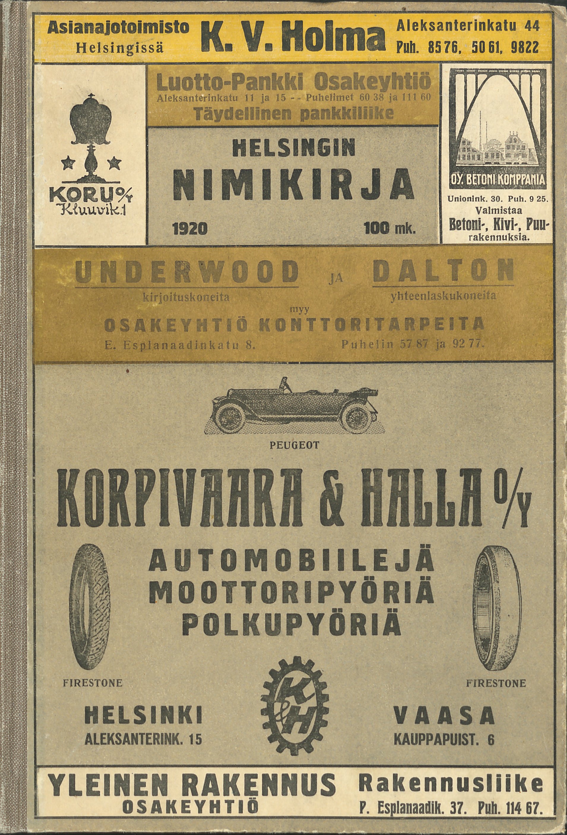  Helsingin nimikirja ja suomalainen osotekalenteri - Digitaaliset  aineistot - Kansalliskirjasto