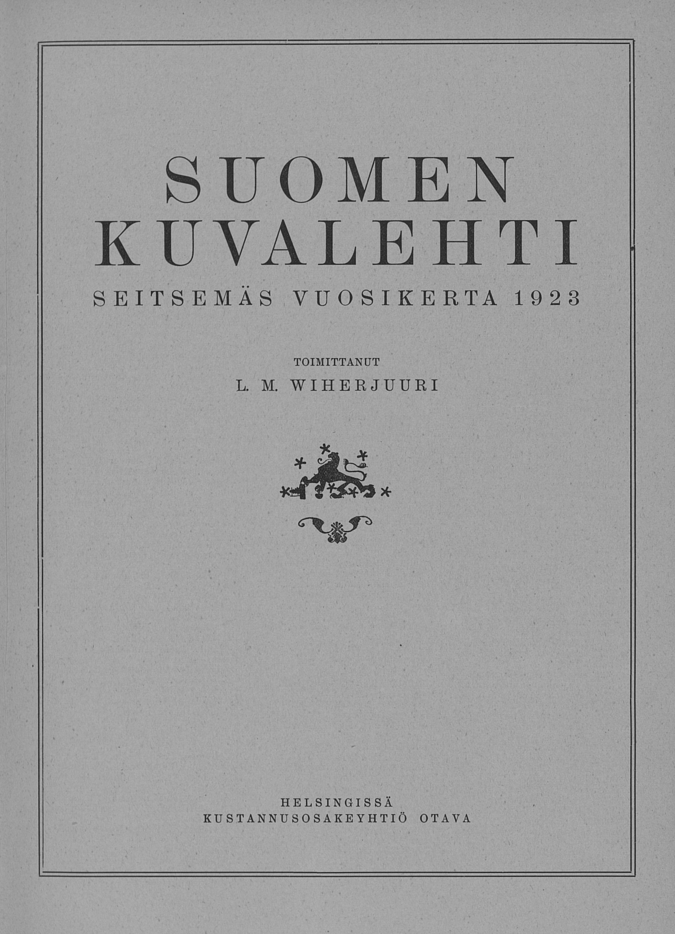  Suomen Kuvalehti no 1 - Digitaaliset aineistot -  Kansalliskirjasto