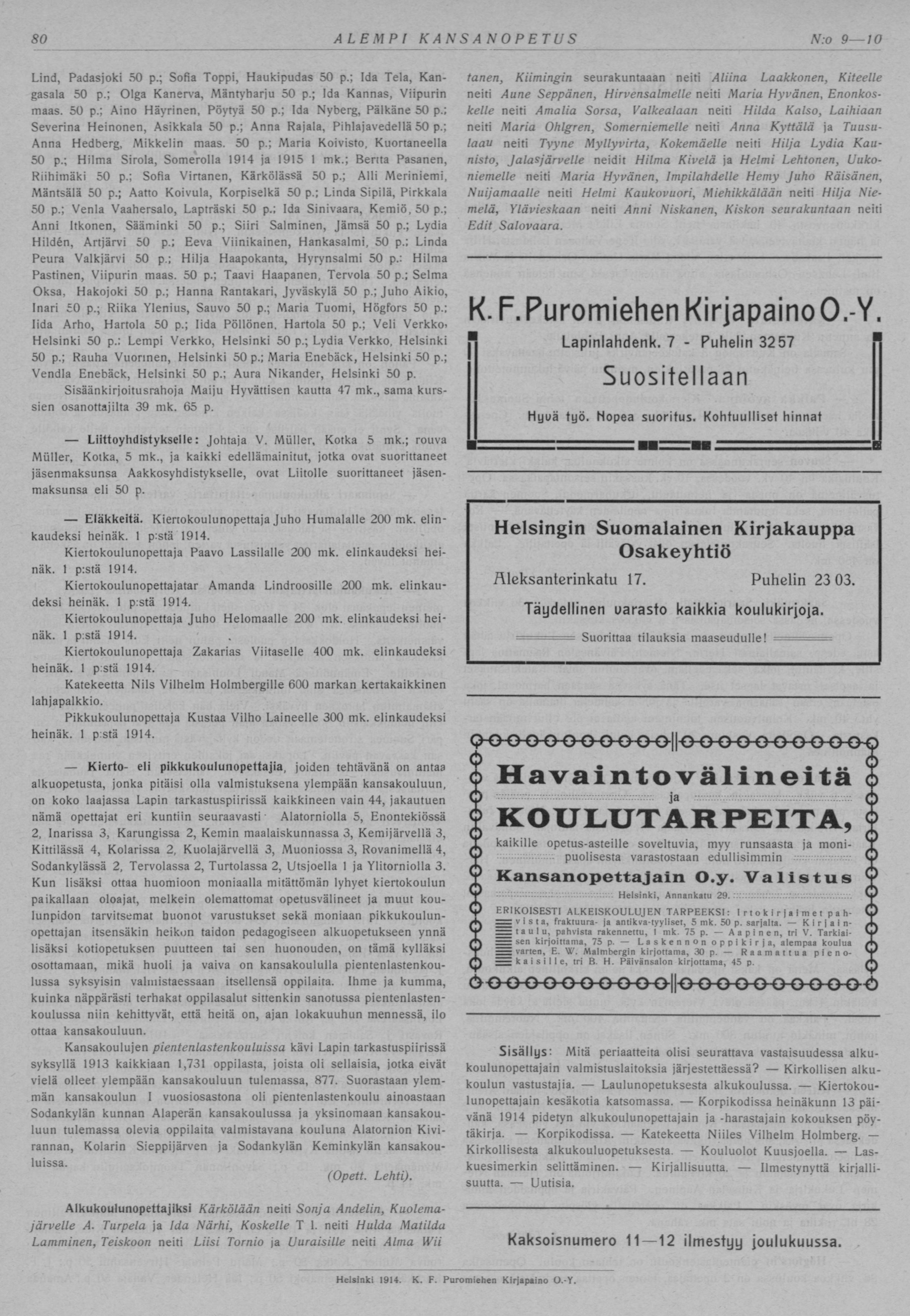  Alempi kansanopetus no 9-10 - Digitaaliset aineistot -  Kansalliskirjasto