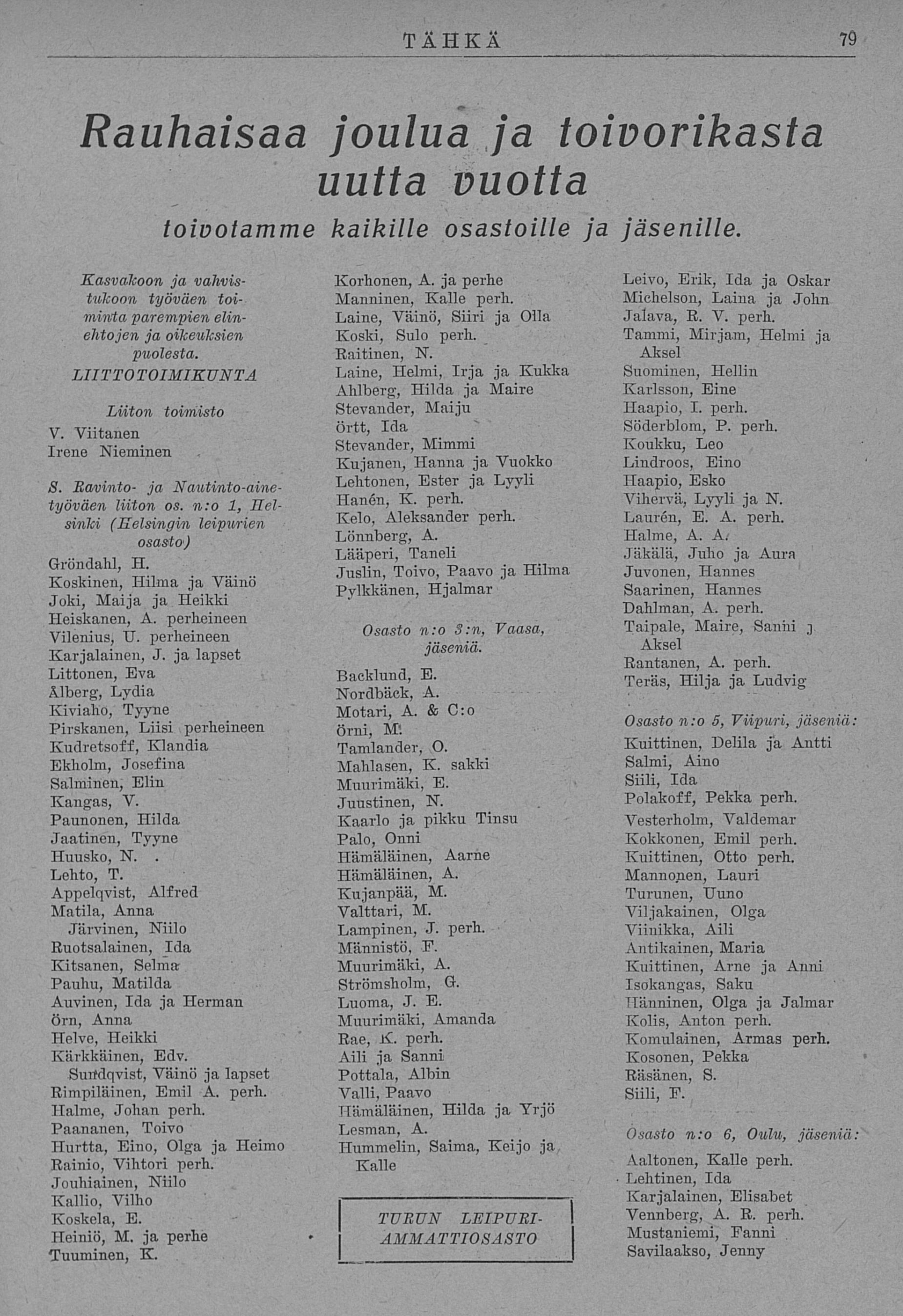  Tähkä : Suomen ravinto- ja nautintoainetyöväen liiton .  äänenkannattaja no 4 - Digitaaliset aineistot - Kansalliskirjasto