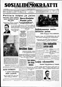 28.9.1934 Suomen Sosialidemokraatti no 262, s. 1