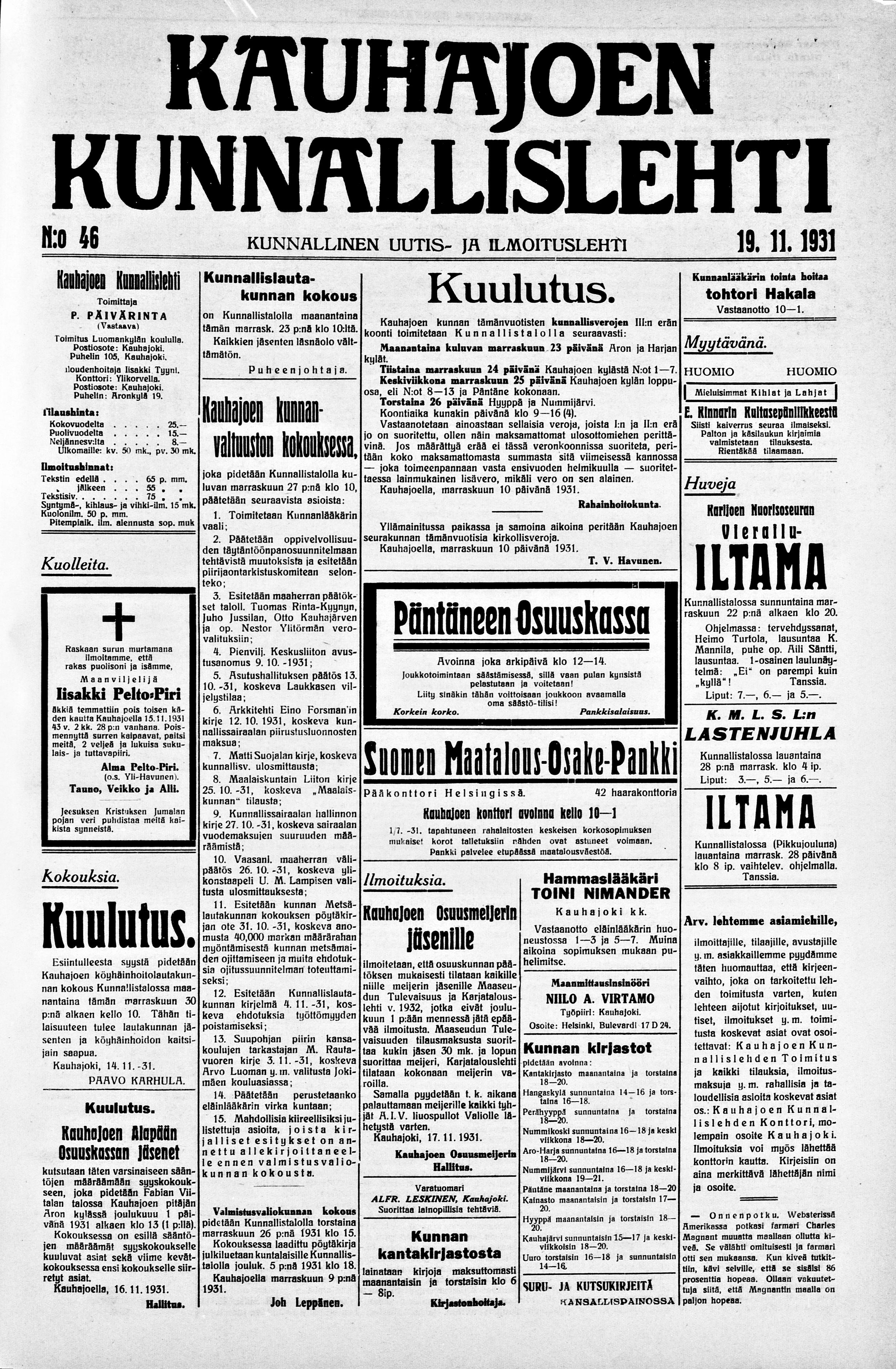 Digitaaliset aineistot - Kansalliskirjasto